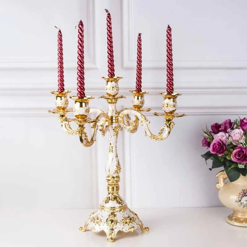 Candle Holder Decor - Nordyckie vintage 3-ramiennicze świeczniki, dekoracje ślubne