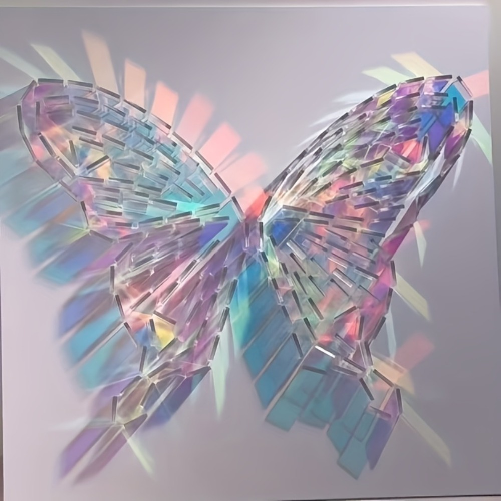 Decorative Mirror - Iridescentne akrylowe płytki lustrzane 30x30mm, tęczowe