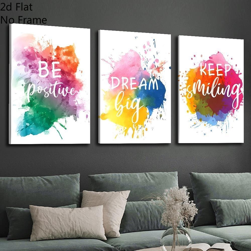 Abstract Canvas Set - (Noframe 3PCS)-2D Flat, 2D Flat, Zestaw