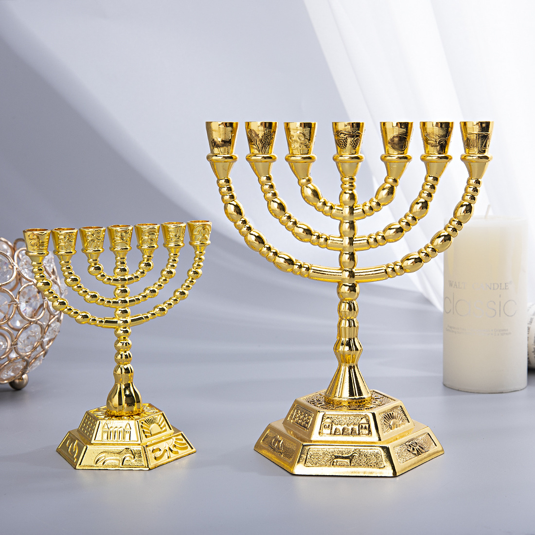 Candle Holder Decor - Siedmiogórny Menora Świecznik Dekoracja Domu Żydowskiego