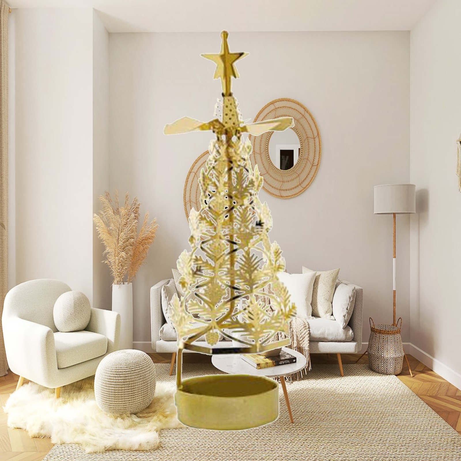 Candle Holder Decor - Obrotowy stojak na świeczki ze stali