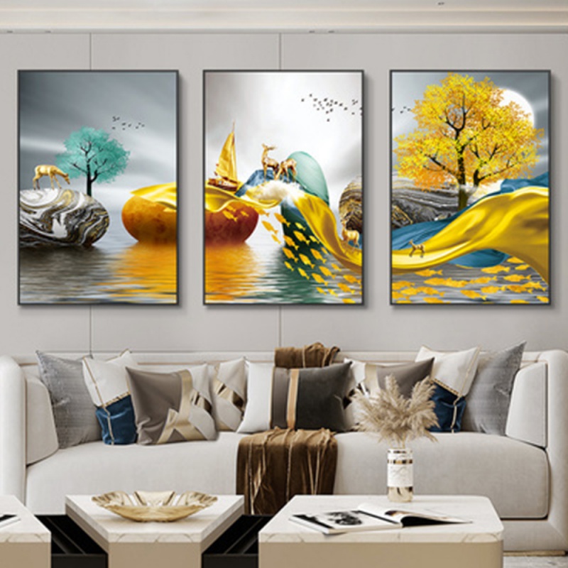 3 szt./zestaw Bezramowe 3 Nord – Abstract Canvas Set recenzja i cena