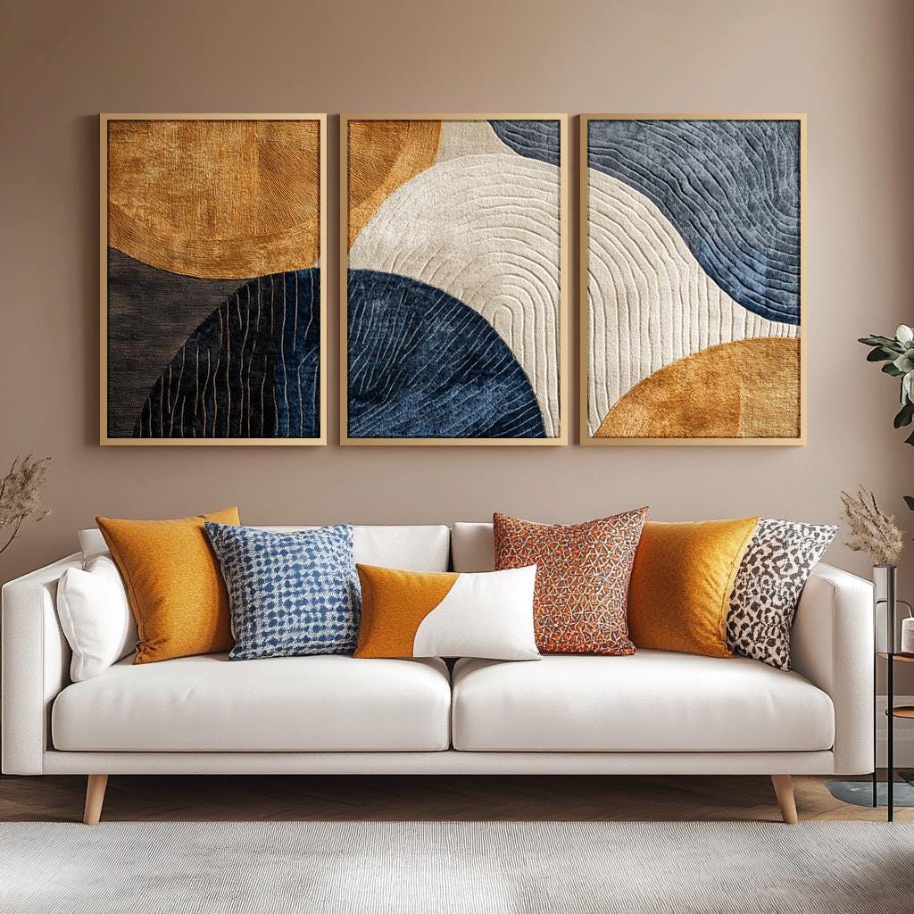 3-częściowy Zestaw Obrazów na  – Abstract Canvas Set recenzja i cena
