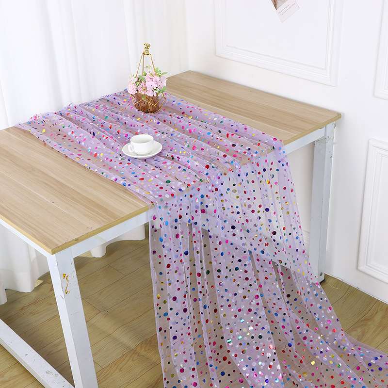 Kolorowa tiulowa tkanina w kro – Table Runner recenzja i cena
