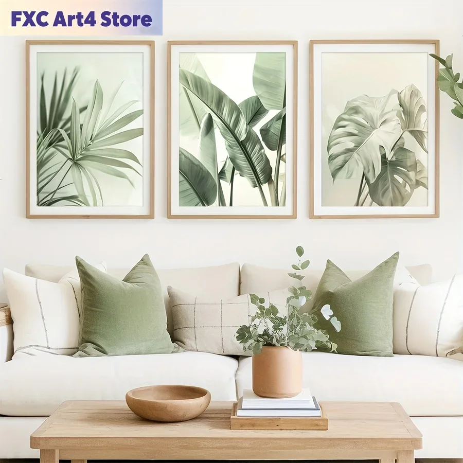 Bezramowe płaskie obrazy 2D, 3 – Abstract Canvas Set recenzja i cena