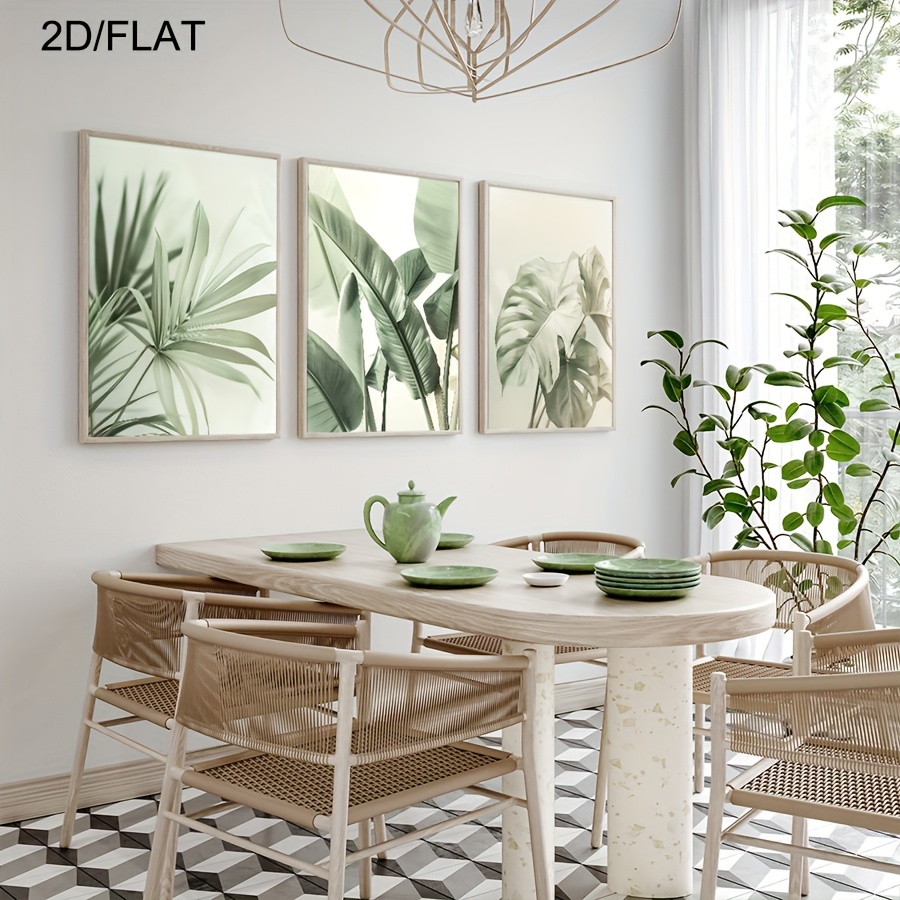 Bezramowe płaskie obrazy 2D, 3 – Abstract Canvas Set recenzja i cena