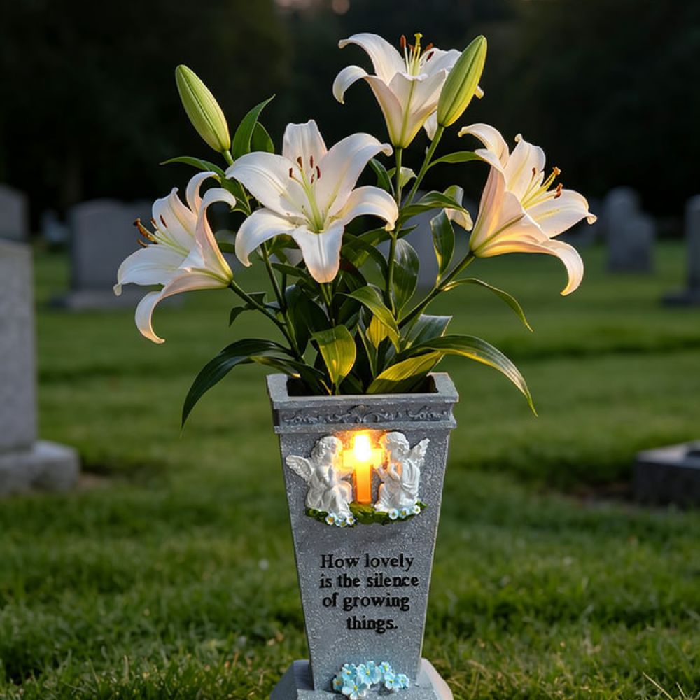 Wazon cmentarny z żywicy, z mo – Vase Decor recenzja i cena